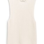 Stitch Fix women's cream sweater tank top.