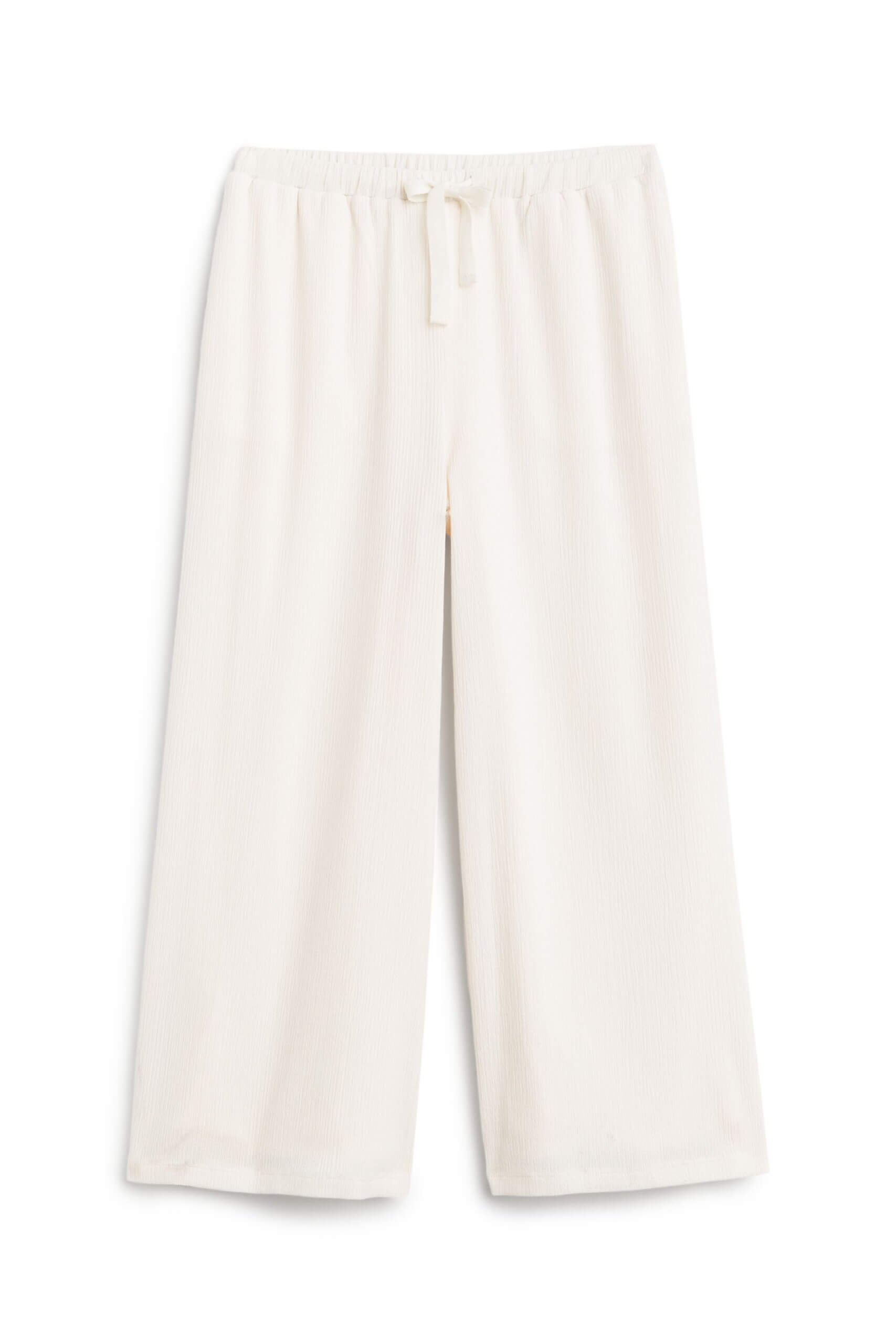 Stitch Fix women's cream wide leg knit pants.