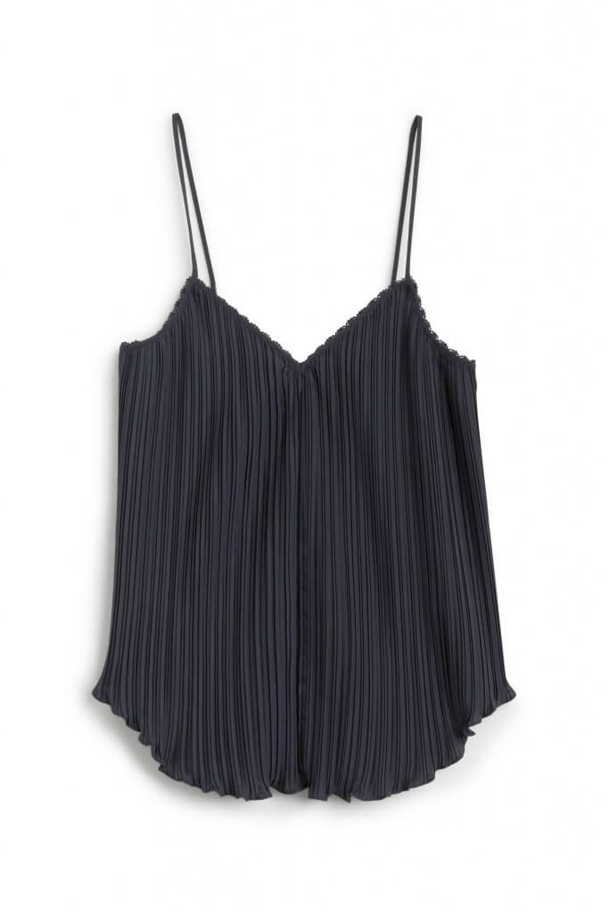 Stitch Fix women’s black pleated camisole.