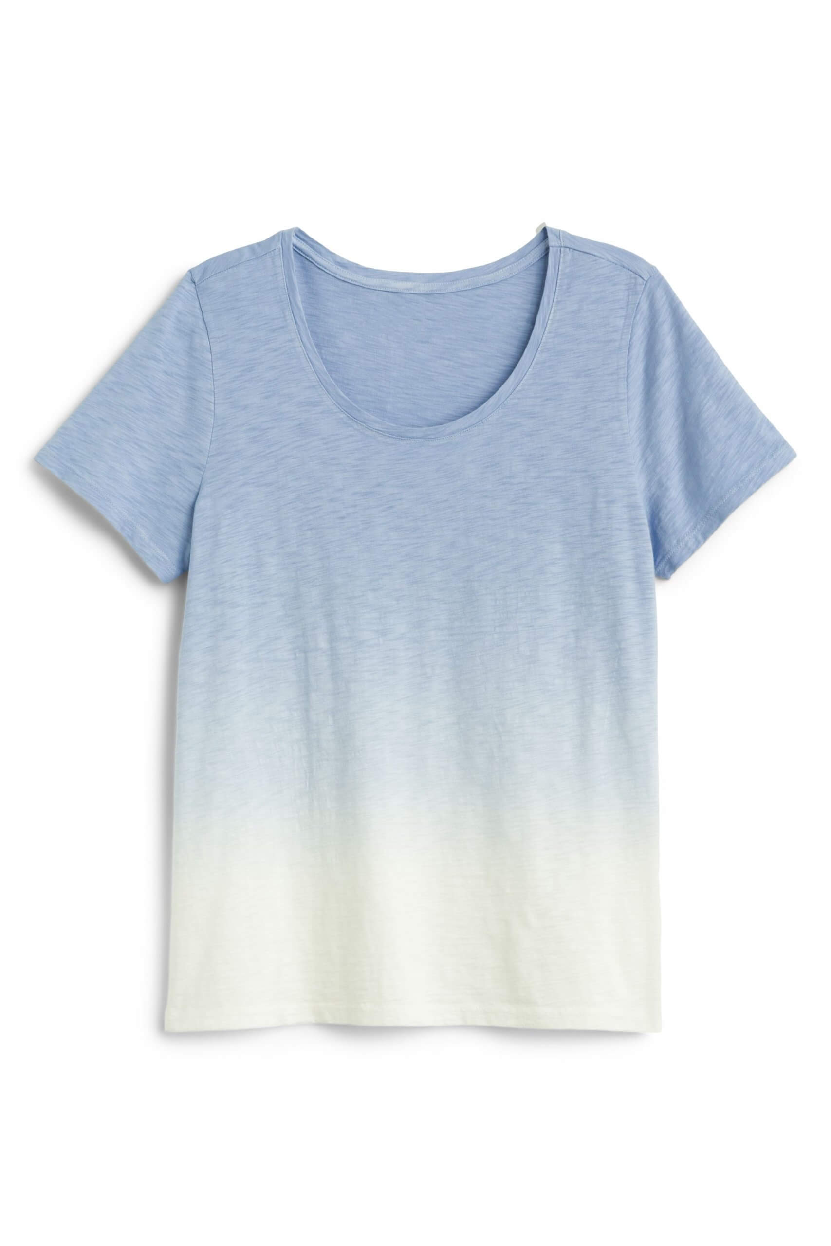 Stitch Fix women’s luxury fabric Pima cotton blue ombre scoop neck T-shirt.
