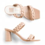 Stitch Fix women’s tan braided strap heeled sandals.