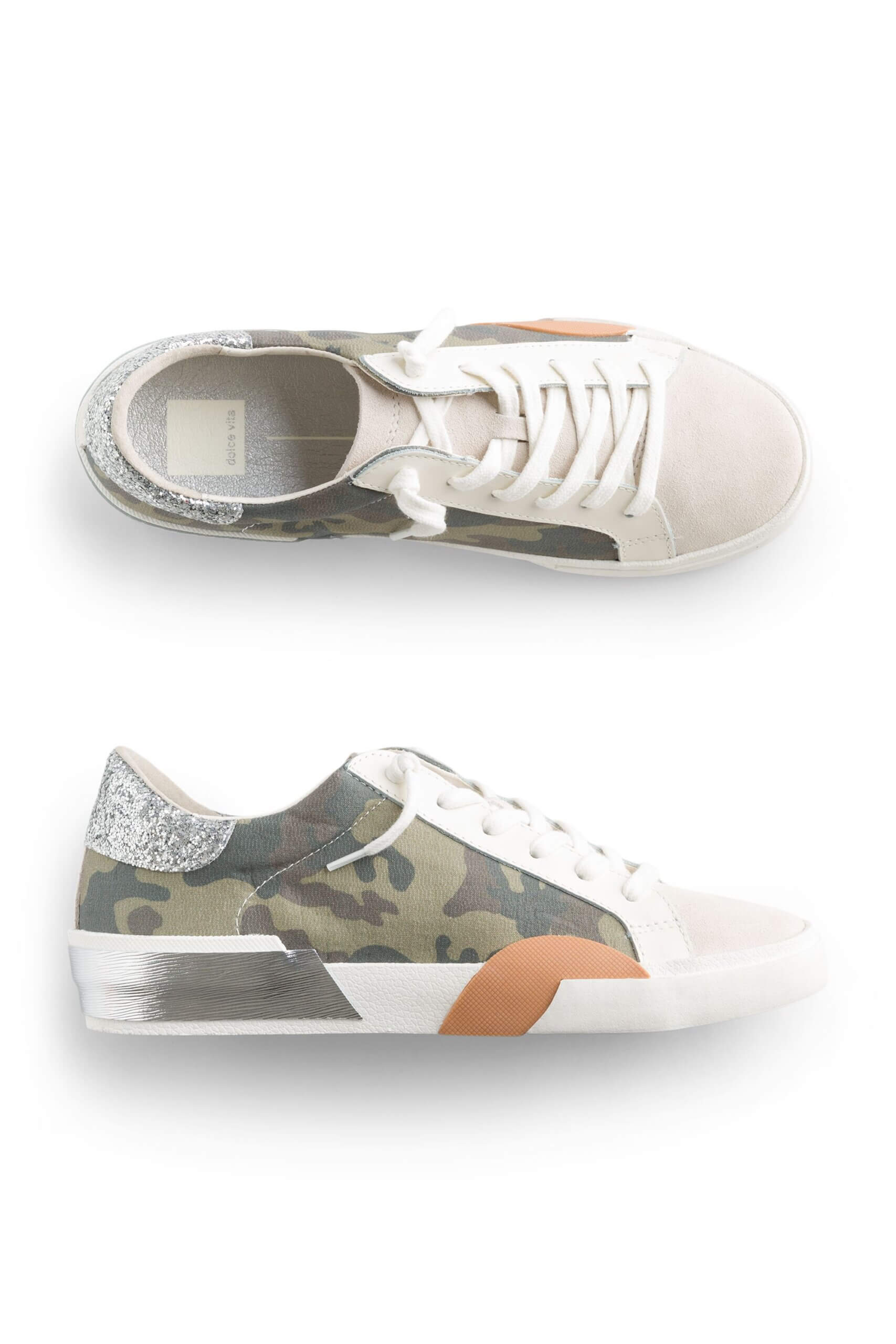 Stitch Fix Women’s color-blocked camouflage patterned sneakers.