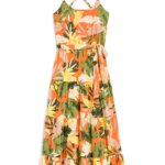 Stitch Fix women’s multi-colored tropical print strappy maxi dress.