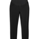 Stitch Fix women’s black maternity skinny jeans with elastic band at waist.
