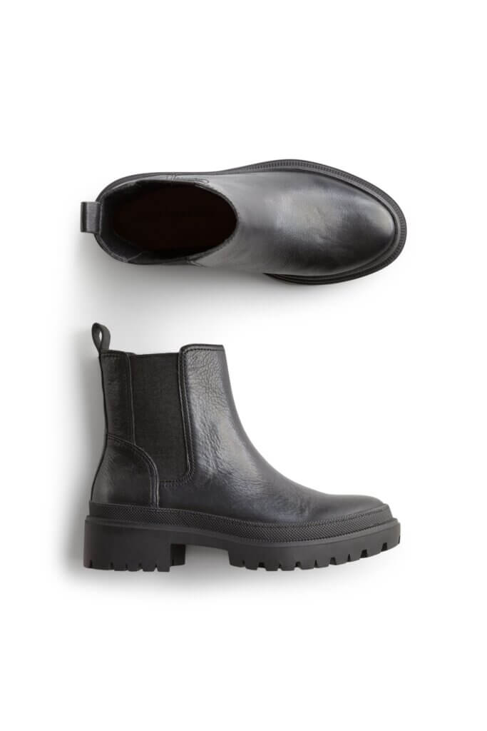 Stitch Fix women’s black waterproof lug sole boots.