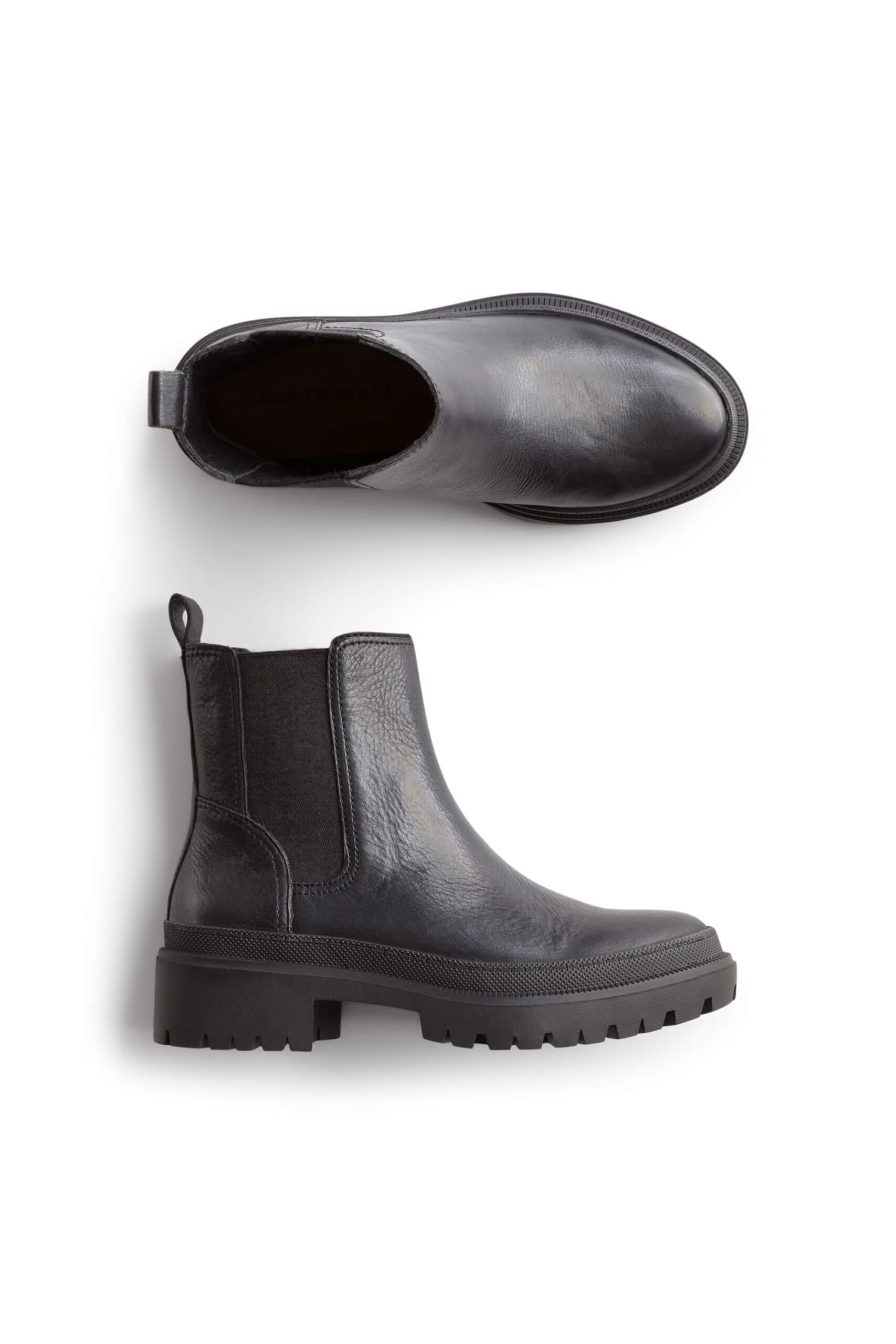 Stitch Fix women's black Chelsea lug boots.