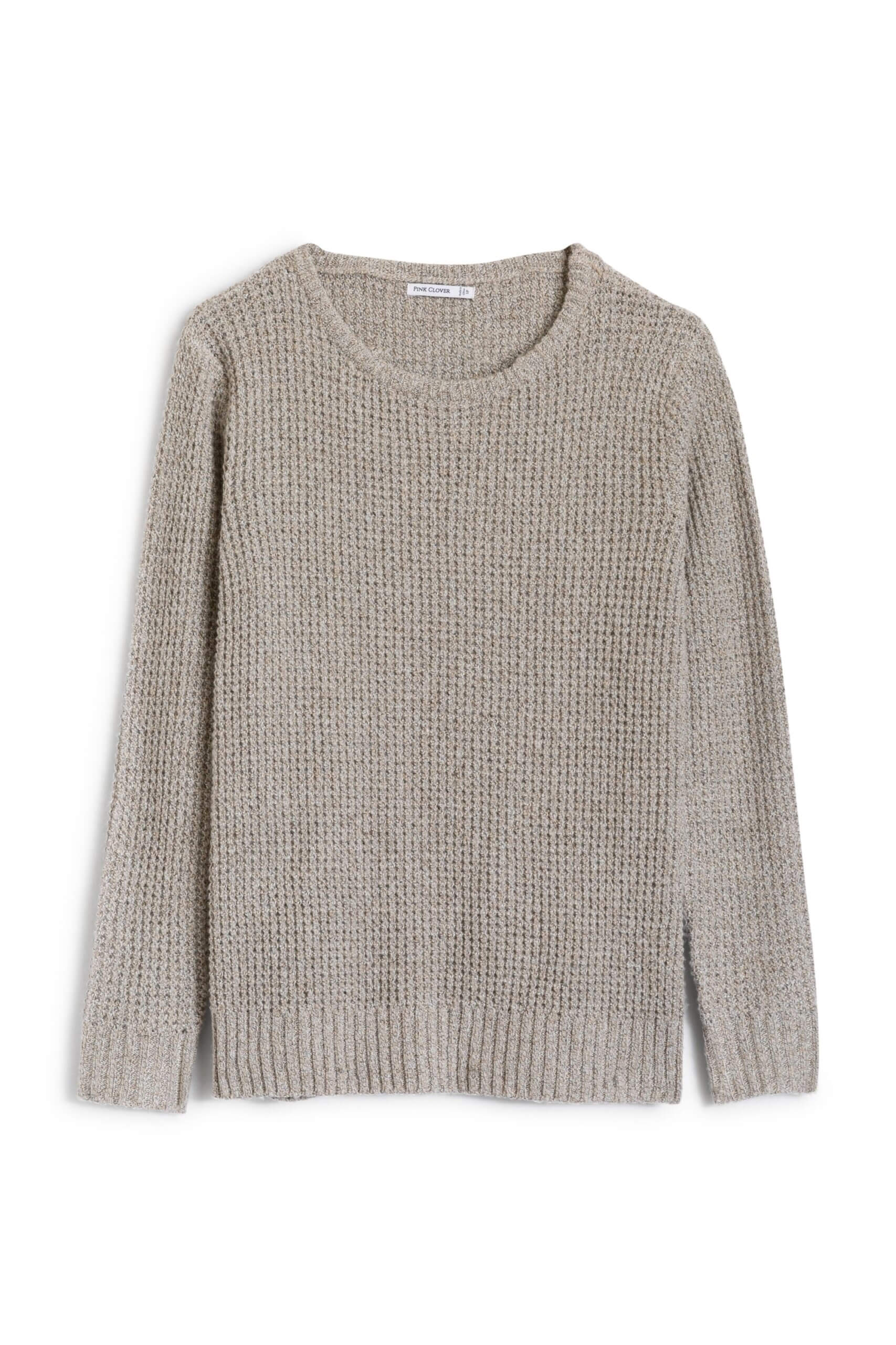 Stitch Fix women's gray waffle knit sweater.