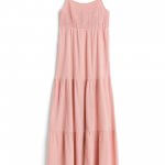 Stitch Fix women’s pink tiered maxi dress.