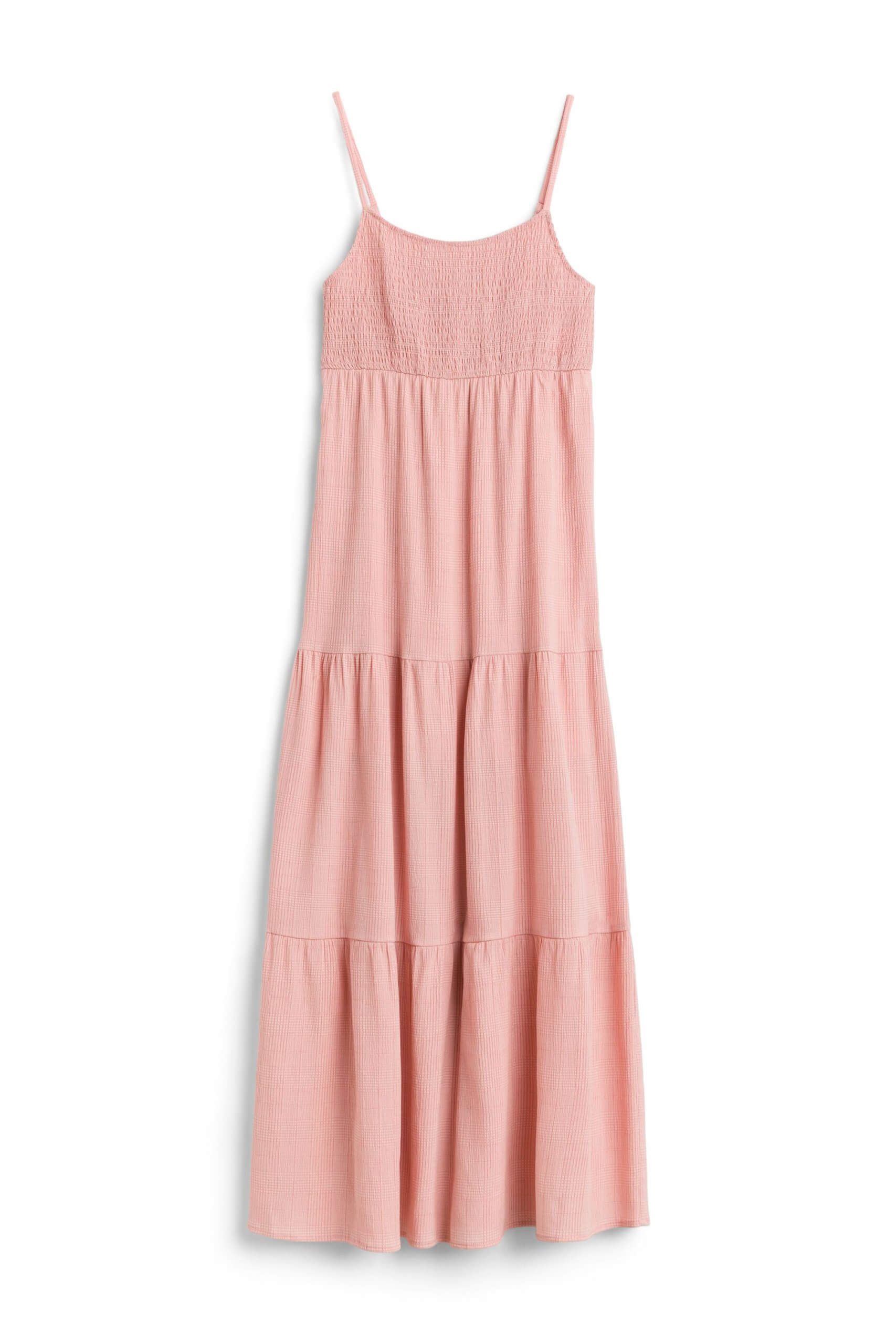 Stitch Fix women’s pink tiered maxi dress.