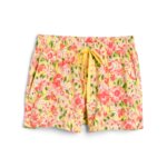 Stitch Fix women’s yellow and orange floral tie-waist shorts.