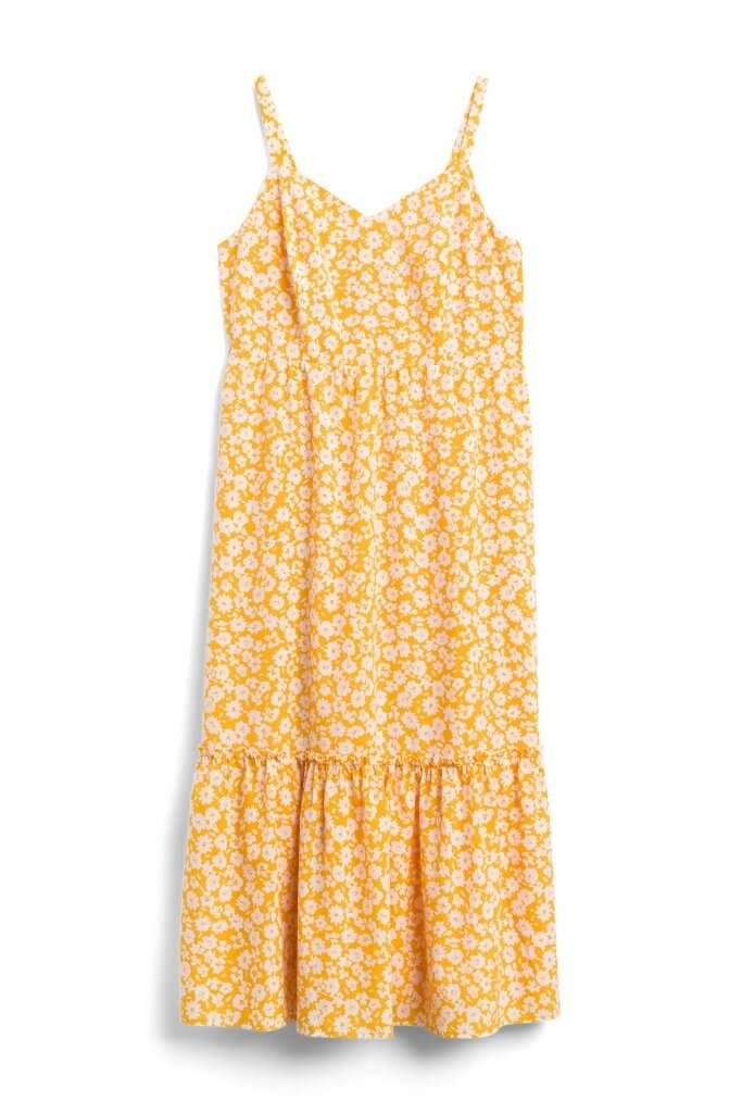 Stitch Fix women’s yellow floral print maxi dress.