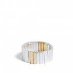 Stitch Fix women’s mixed metal stretch bracelet with silver and gold accents.