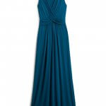 Stitch Fix Women’s blue maxi dress with twist front detail.