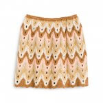 Stitch Fix women’s brown, pink and white crochet skirt.