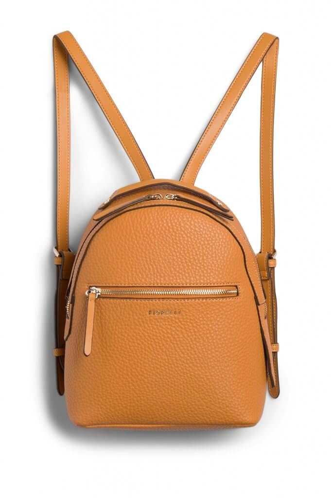 Stitch Fix women’s mustard yellow leather backpack.