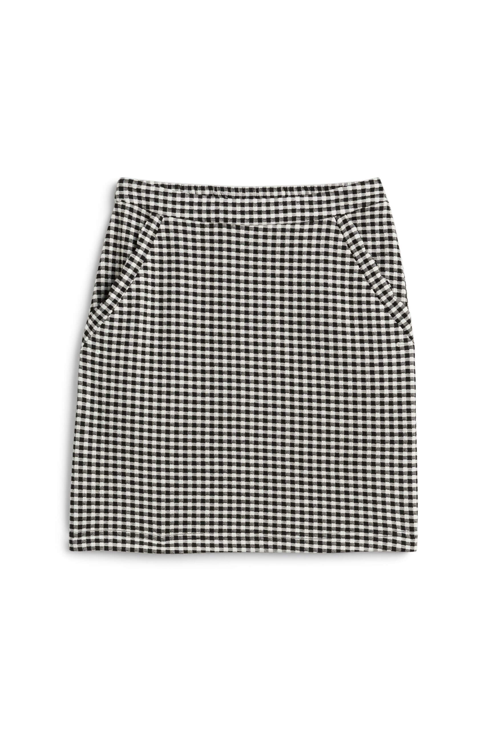 Stitch Fix women’s black and white checkered mini skirt.