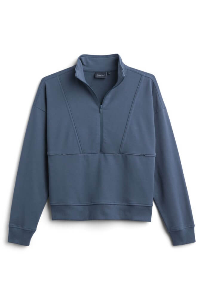 Stitch Fix women’s blue quarter-zip pullover.