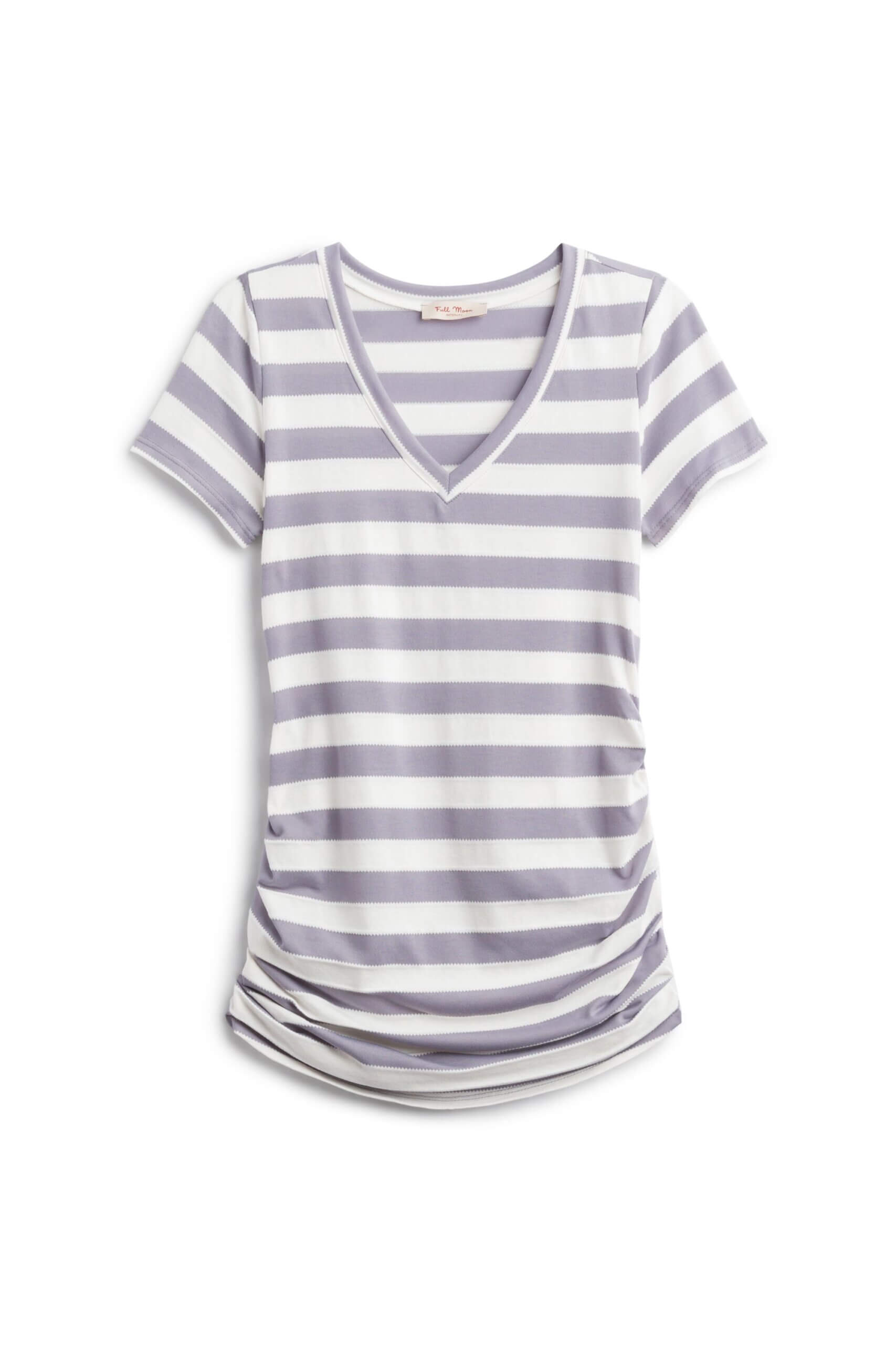 Stitch Fix women’s grey and white striped maternity T-shirt.