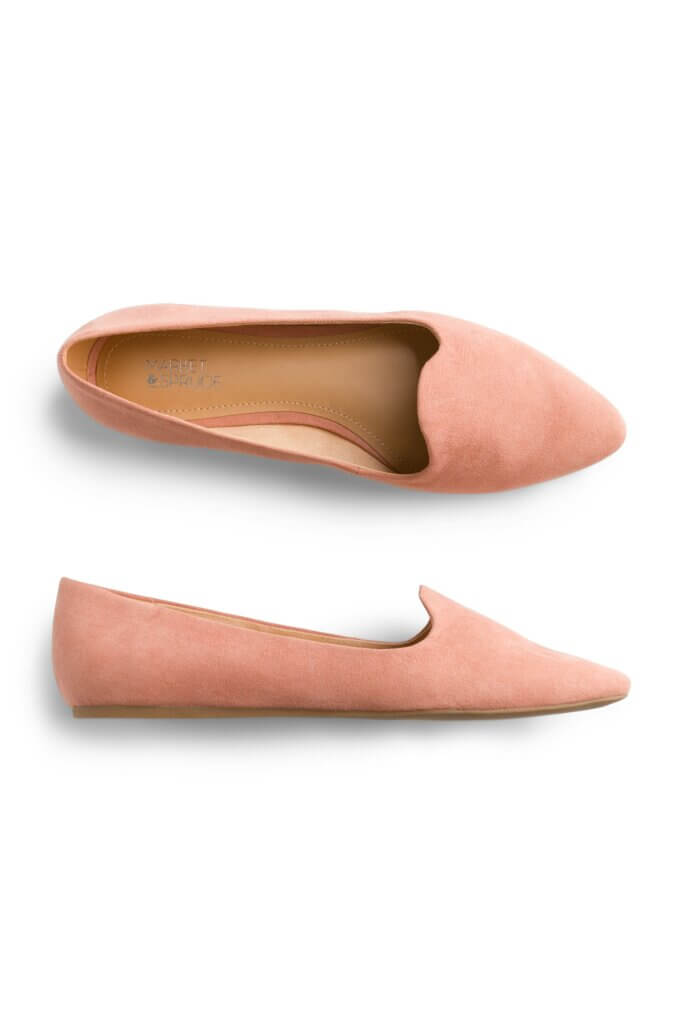 Stitch Fix women’s pink suede loafers.