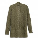Stitch Fix women’s olive green cardigan with front pockets.