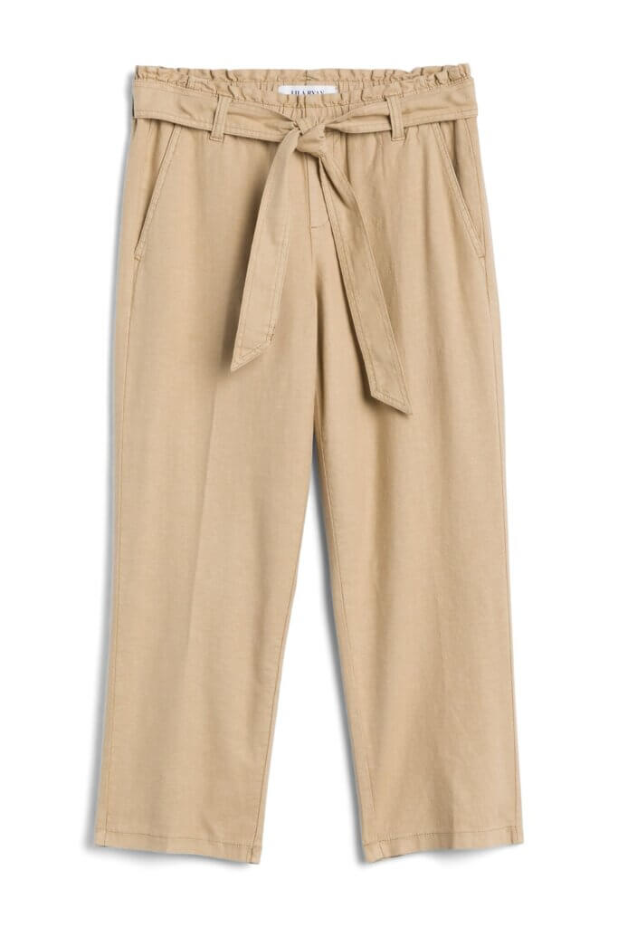 Stitch Fix women’s khaki paper bag trousers.
