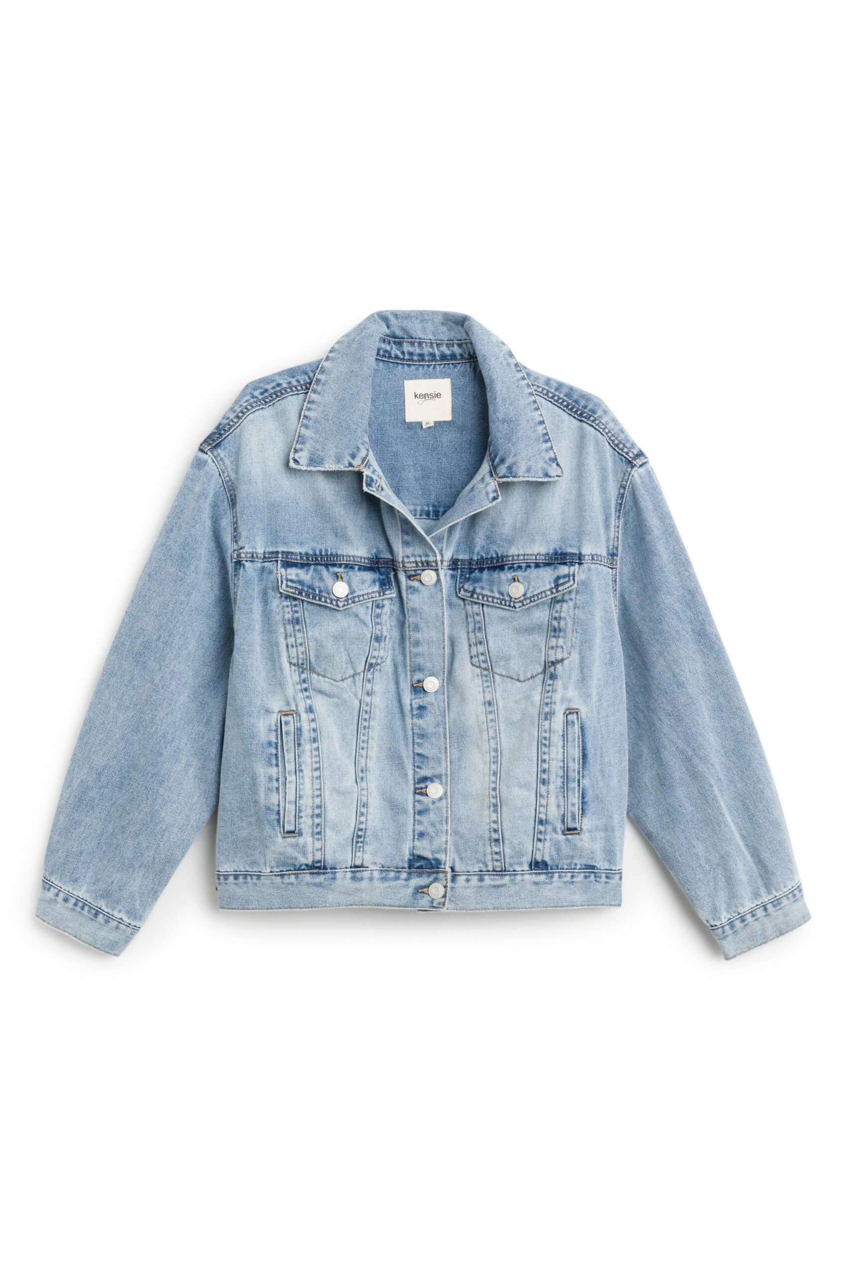 Stitch Fix women’s light blue jean jacket.