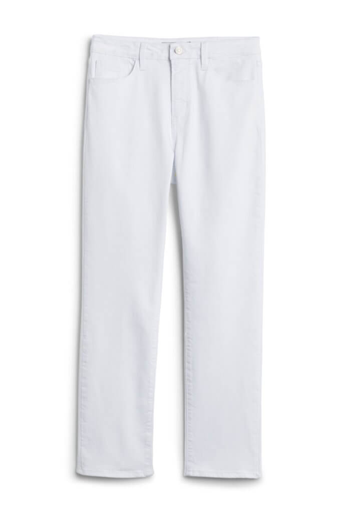 Stitch Fix women’s white straight-leg jeans.