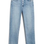 Stitch Fix women’s button-fly jeans with distressed hem