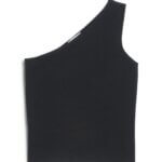 Stitch Fix women’s black one-shoulder knit tank top.