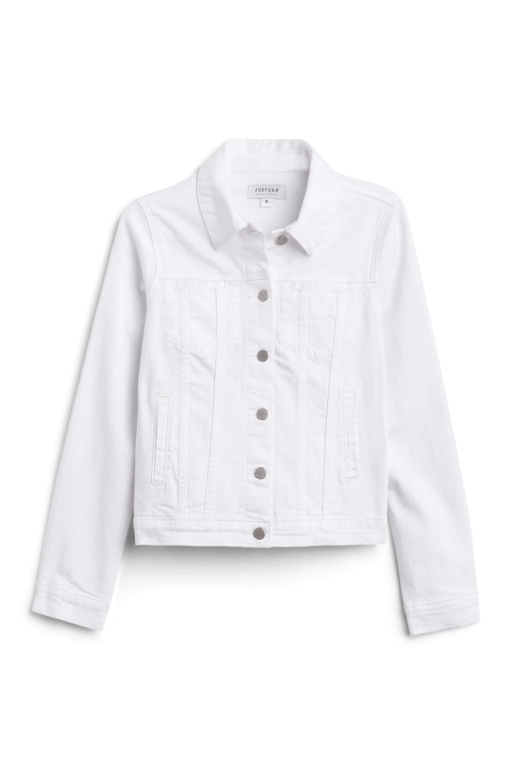 Stitch Fix Women’s white jean jacket.
