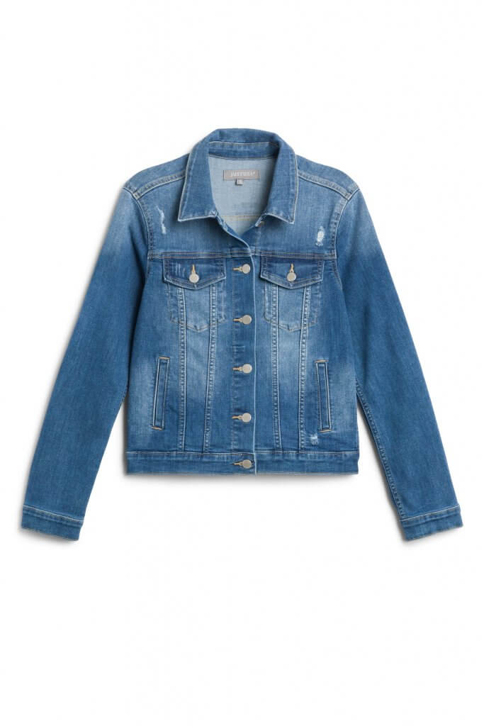 Stitch Fix women’s blue denim jacket.