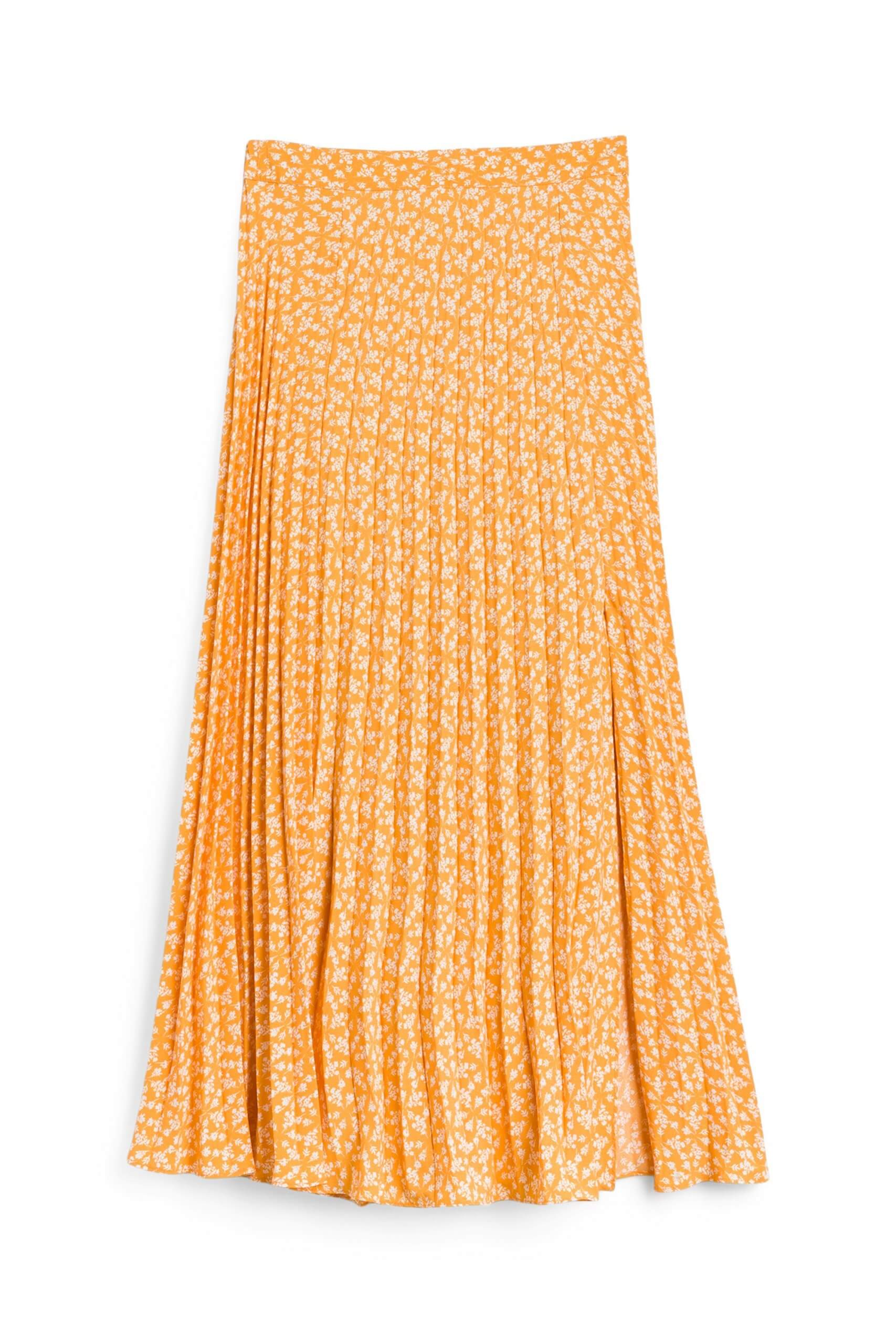Stitch Fix women’s yellow floral midi-skirt.