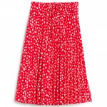 Stitch Fix women’s red polka dot pleated midi-skirt.