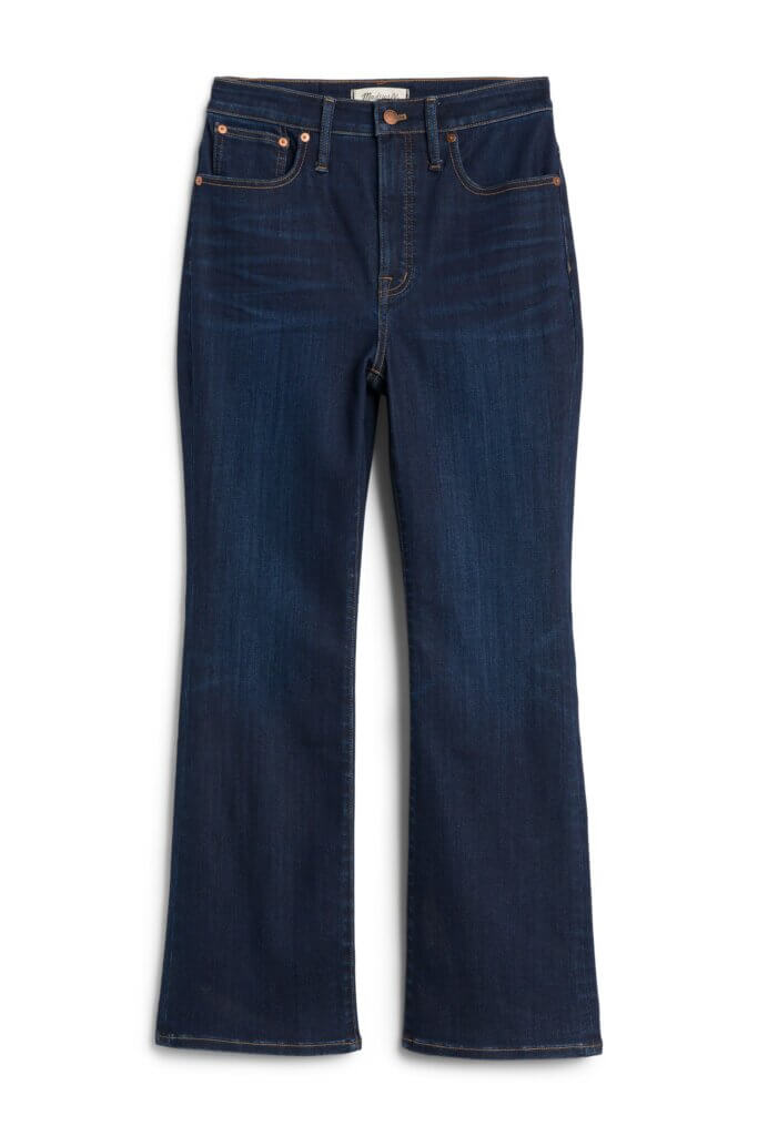 Stitch Fix women’s dark wash bootcut blue jeans.