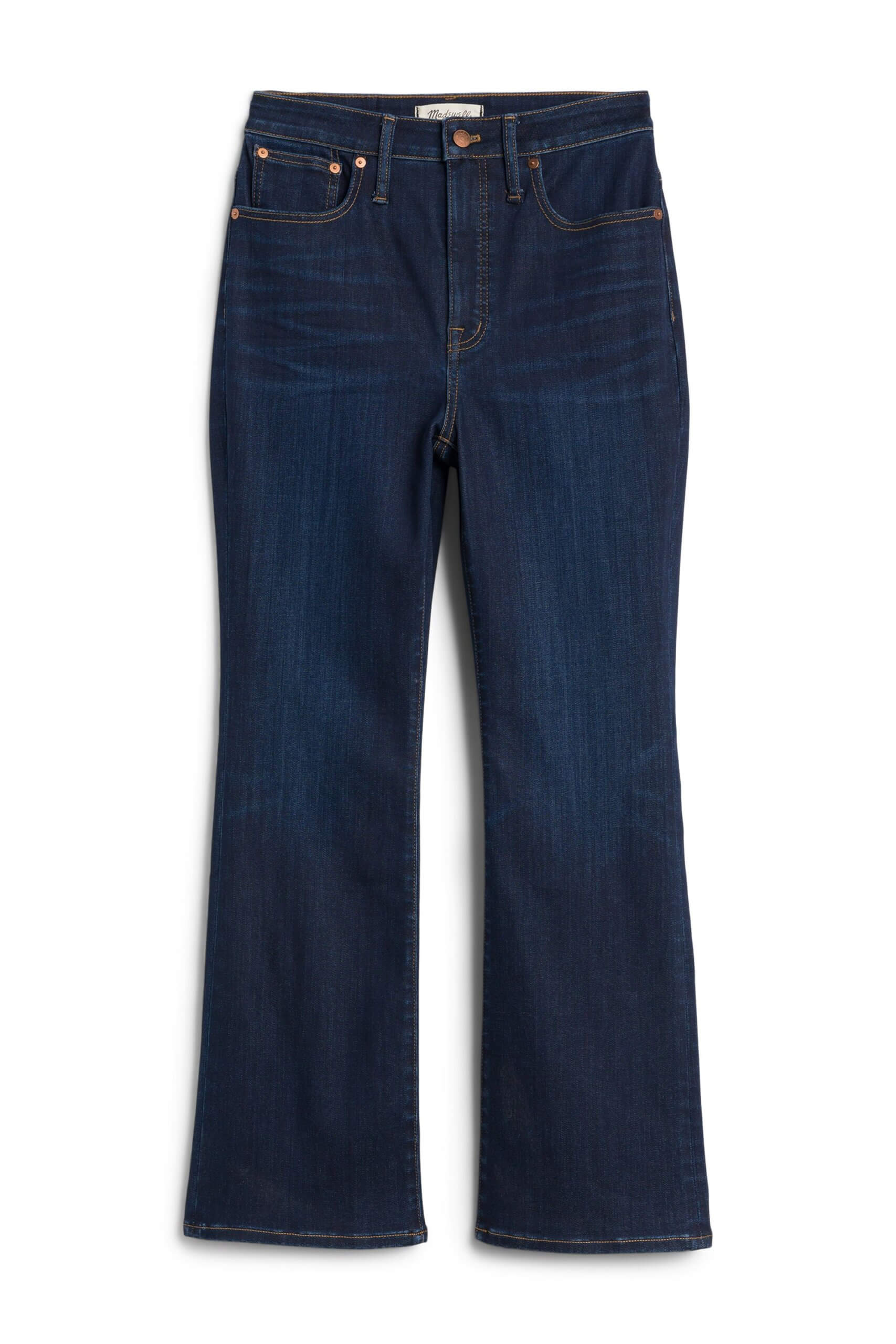 Stitch Fix women’s dark wash bootcut blue jeans.