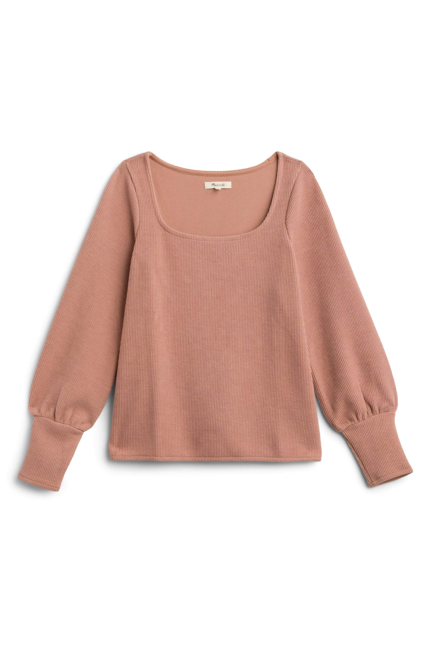 Stitch Fix women’s light pink balloon sleeve knit top.