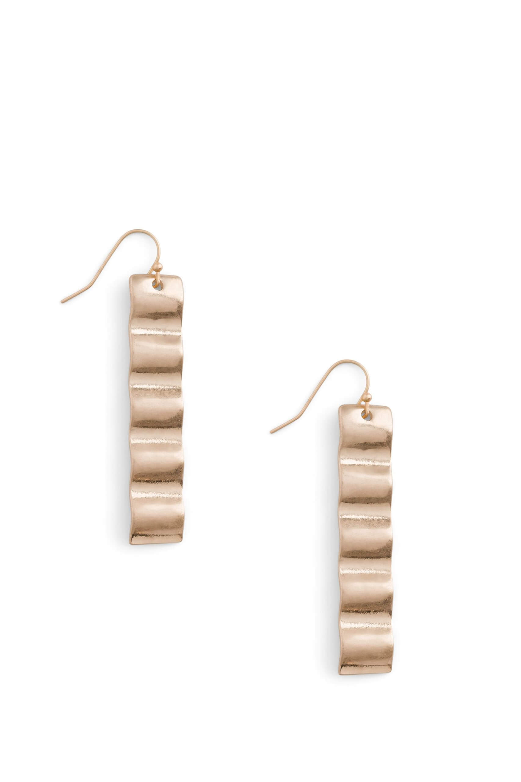 Stitch Fix women’s gold bar dangle earrings.