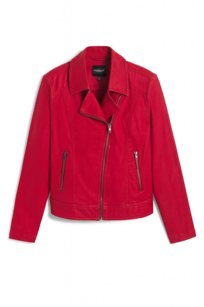Stitch Fix Women’s red moto jacket.