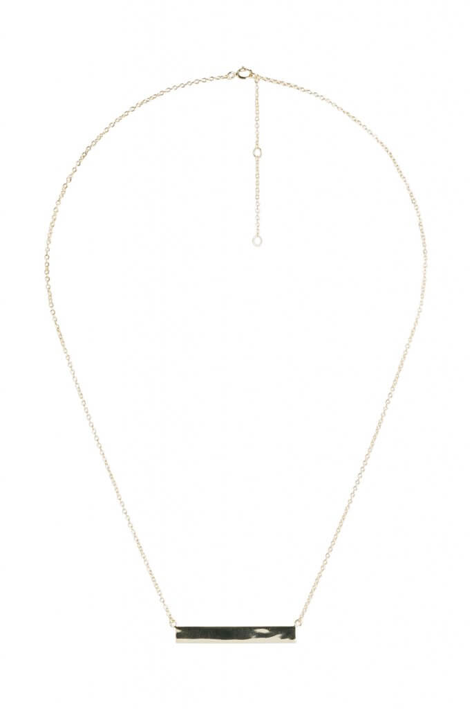 Stitch Fix women’s silver bar necklace.