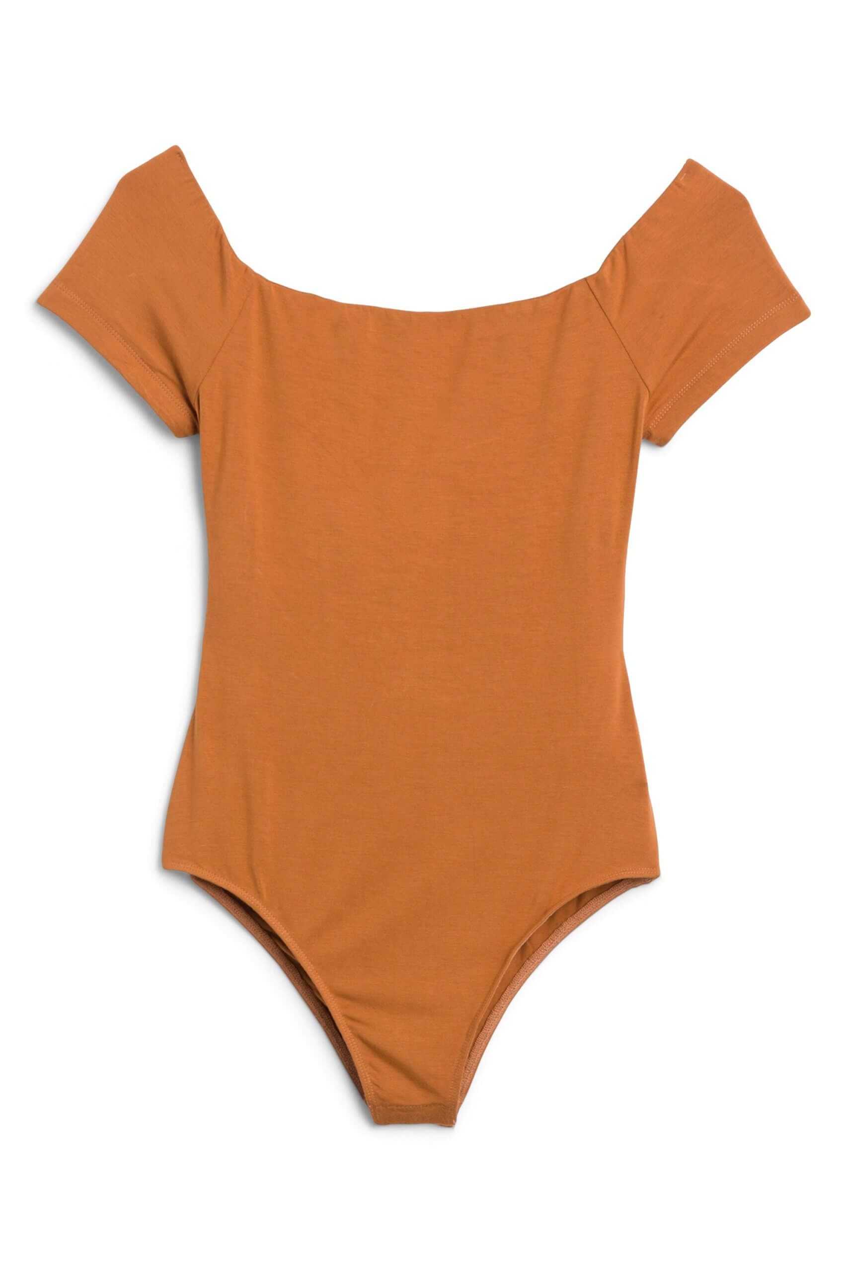 Stitch Fix women’s burnt-orange short-sleeve bodysuit.