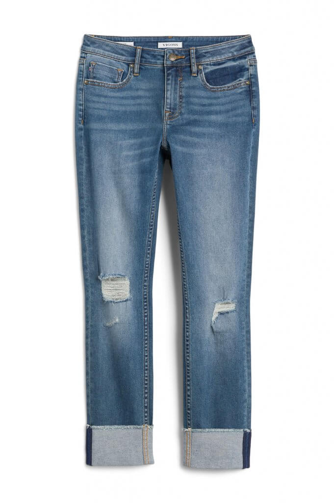 Stitch Fix women’s distressed boyfriend jeans.