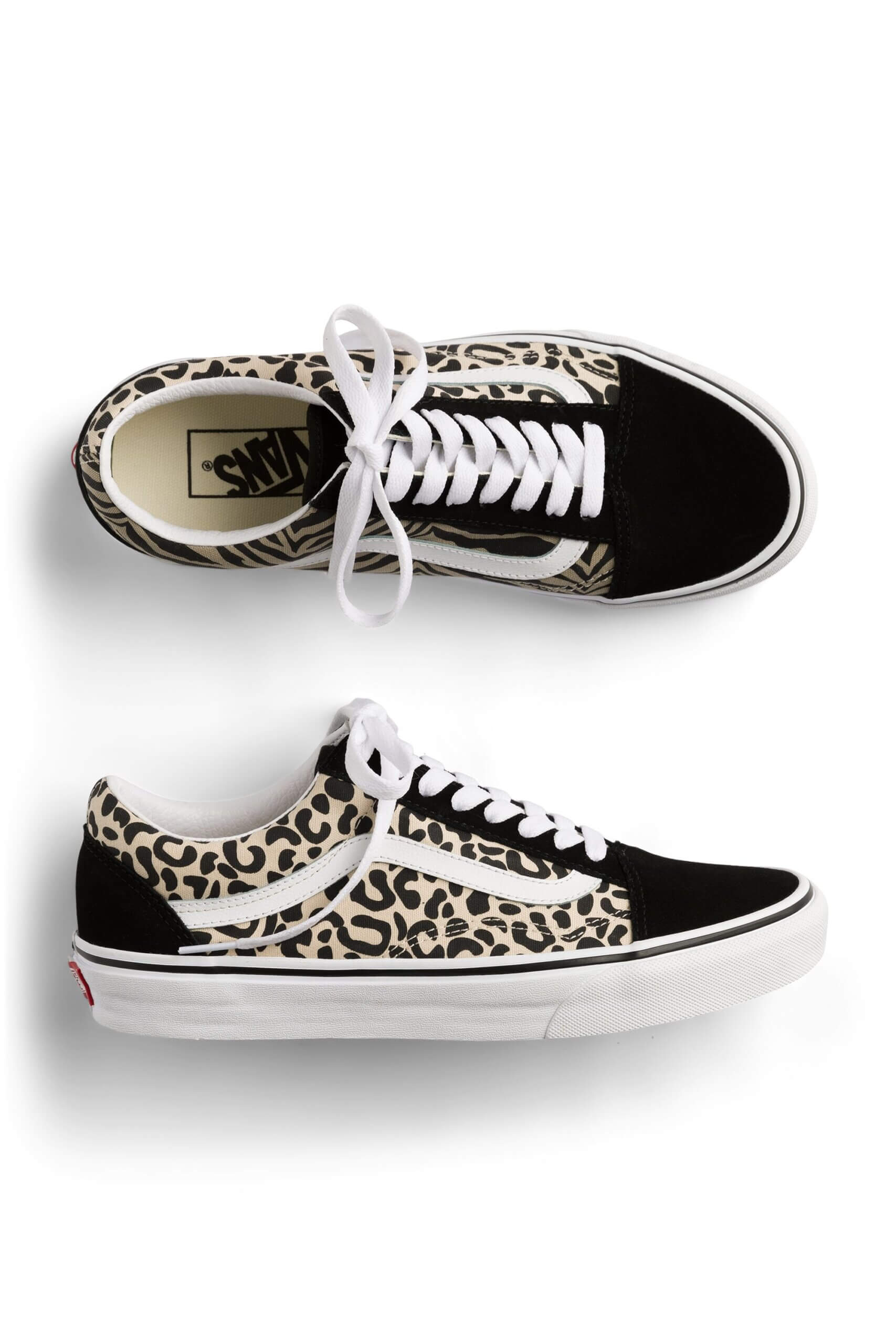 Stitch Fix women’s leopard print and black suede lace-up sneakers.