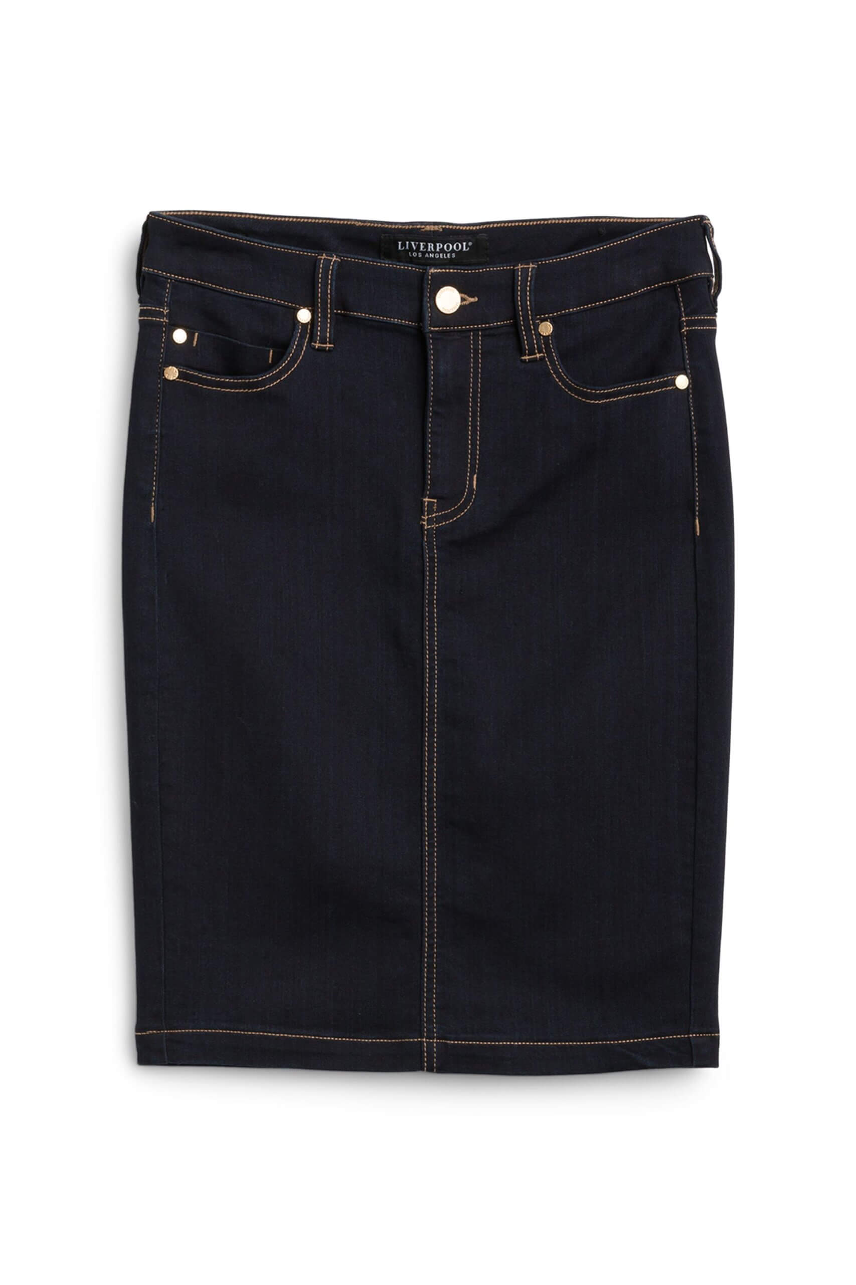 Stitch Fix women’s dark denim mini skirt.