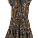 Stitch Fix women’s multi-colored floral print tiered dress.