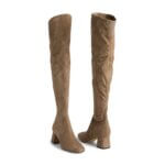Stitch Fix women’s tan suede over-the-knee block-heel boots.