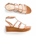 Stitch Fix women’s brown studded wedges.