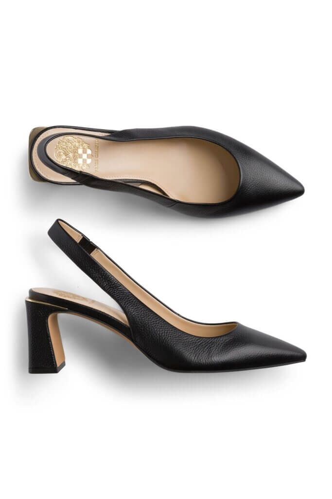 Stitch Fix women’s black sling-back heels.
