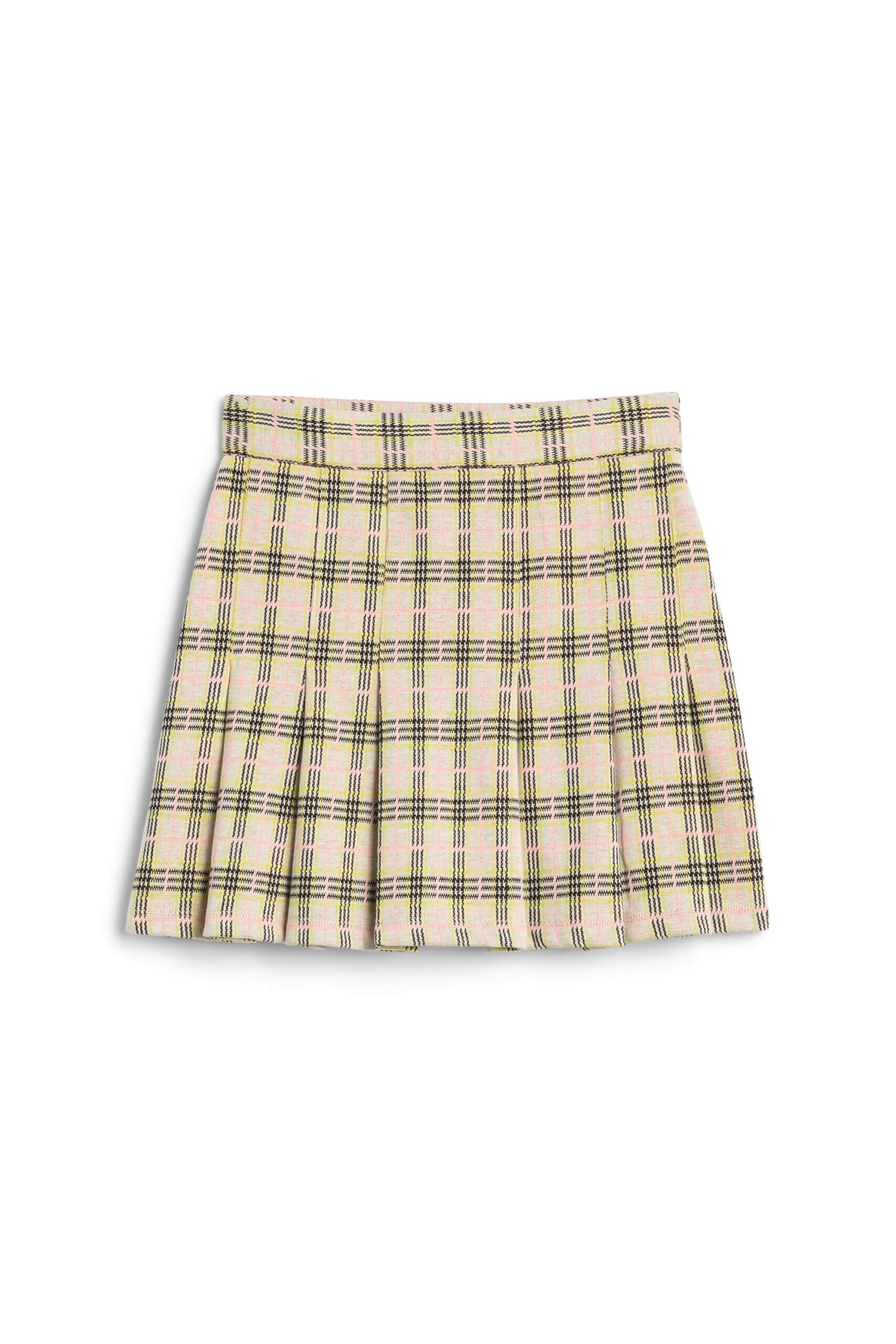 Stitch Fix women’s yellow plaid mini-skirt.