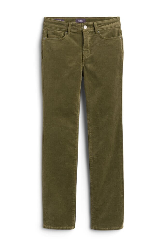 Stitch Fix women's olive green corduroy pants.