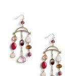 Stitch Fix women’s chandelier drop earrings with assorted colored gemstones.